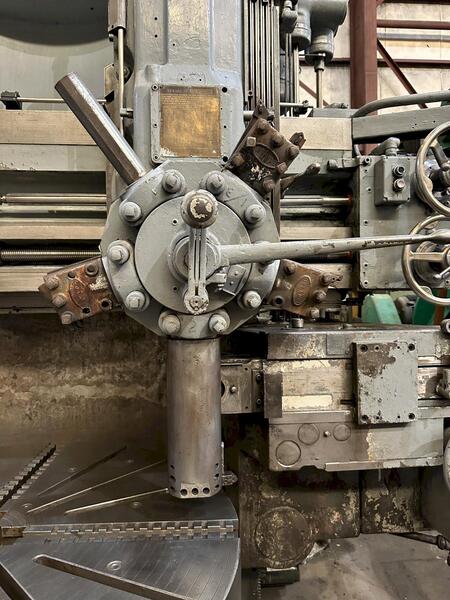 54" Bullard #Cutmaster, VBM/VTL, 4-jaw chuck w/hard jaws & risers, HD ram left w/DRO, 5 sided turret right - Image 10