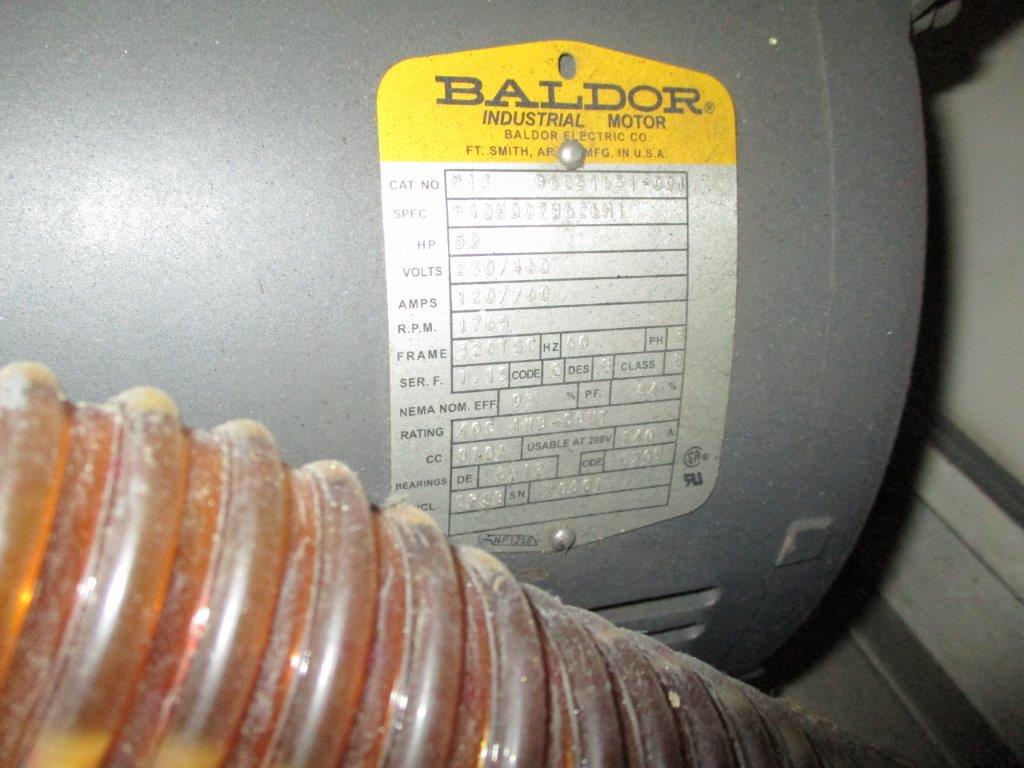 100 psig, Gardner Denver #EBHQJB, rotary air compressor, 50 HP motor - Image 4