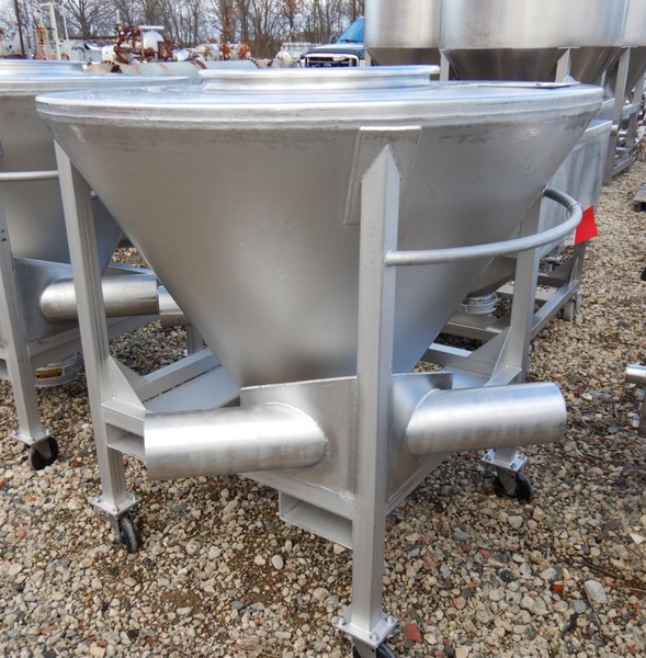 20 cu.ft. Apache Stainless Steel Cone Shaped Portable Tote - Image 1