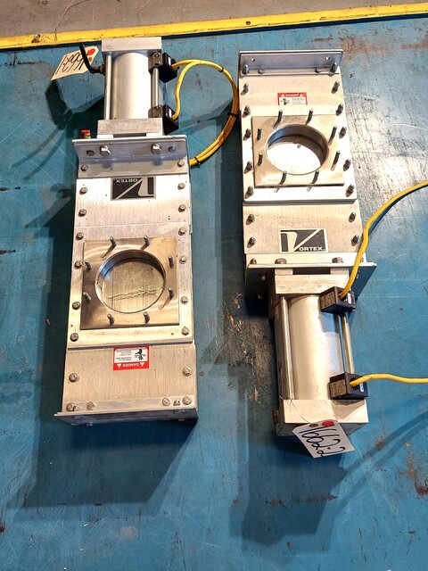 5" Salina Salina Vortex #FA05-MG-WS1-LL, pneumatic slide valve, Stainless, lot of 2 - Image 3