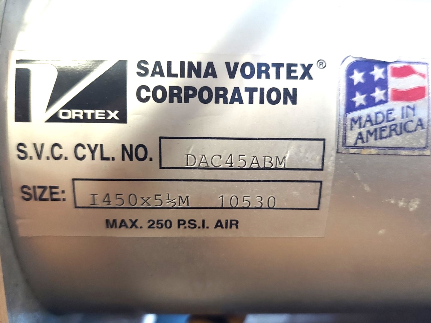 5" Salina Salina Vortex #FA05-MG-WS1-LL, pneumatic slide valve, Stainless, lot of 2 - Image 6