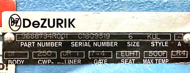 6" Dezurik, manual knife gate valve, carbon steel, unused - Image 4