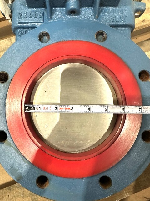 6" Dezurik, manual knife gate valve, carbon steel, unused - Image 7