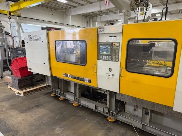 310 Ton, 41 oz., Toshiba #ISGS310W-V21-19, horizontal plastic injection molder, 25.2" x 24" tie bar spacing - Image 2