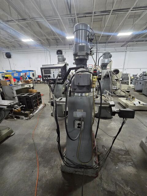 Sharp #LMV/MP2, vertical mill, 9" x42"tbl., 3 HP, 25" X, 11" Y, 5" Z, 60-4500 RPM, R-8, AcuRite Millpwr MP2 - Image 5