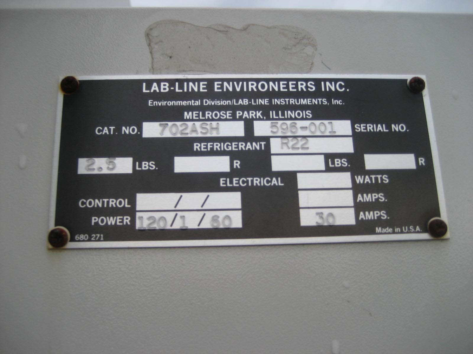 Lab-line Instruments 26" Deep x 36" Wide X 67" High - Image 5