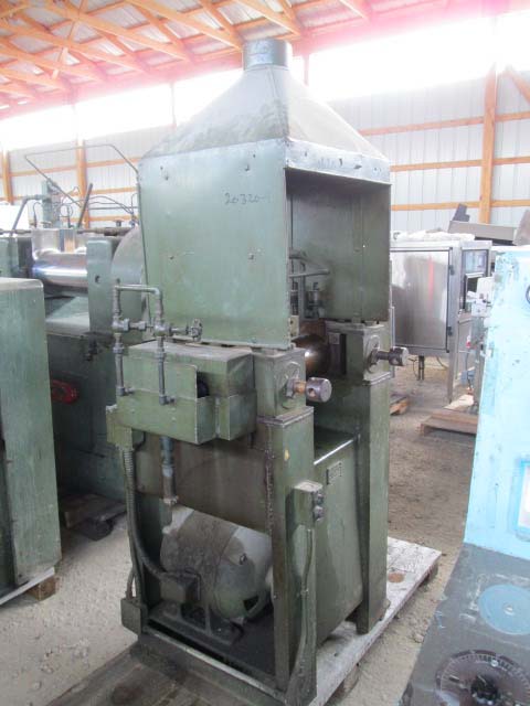 6" x 12" GF Goodman & Son, 2-Chrome Roll Mill w/Vented Hood, w/Overhead Safety, Split Edge Guide & Adjustable - Image 2