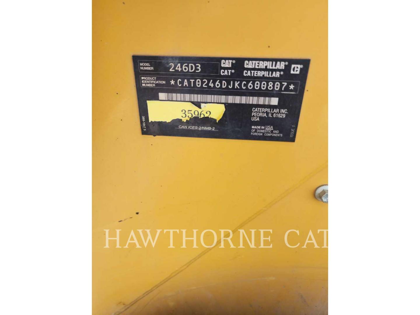 Cat 246D3H2O, Skid Steer Loader, 2376 hours, S/N: KC600807, 2020 - Image 5