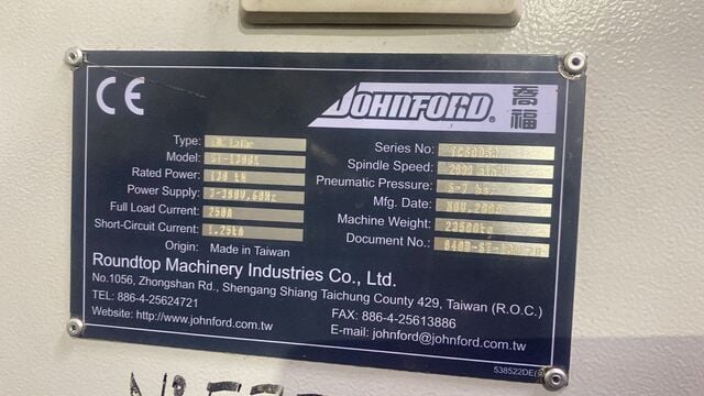 Johnford #ST-130BX-HP+ATC, CNC lathe, 47.2" swing, 15" chuck, 4.6" bar, A2-11, Siemens 840D, tailstock, chip - Image 5