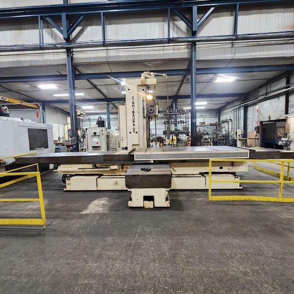 5.1" Toshiba #BFT-13C-W3, horizontal boring mill table type, 35.4" spindle travel, power draw bar, Newall - Image 2