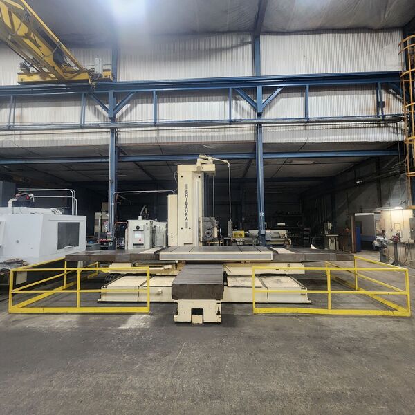 5.1" Toshiba #BFT-13C-W3, horizontal boring mill table type, 35.4" spindle travel, power draw bar, Newall - Image 3