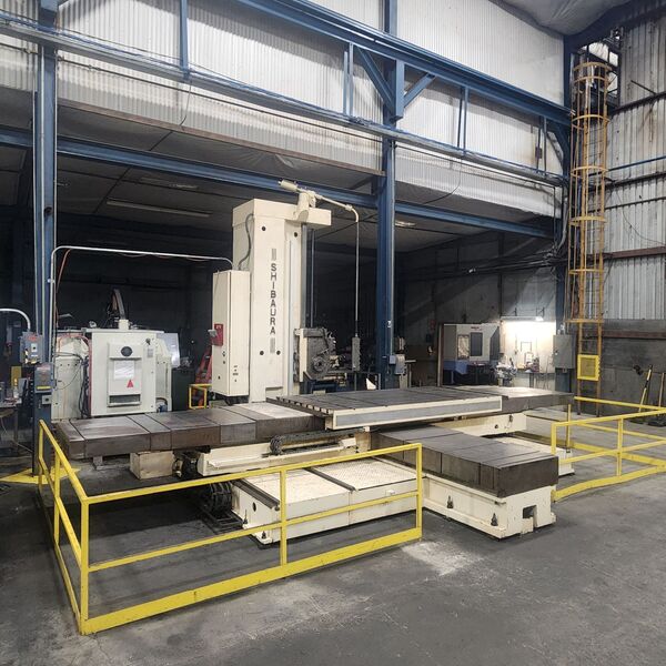 5.1" Toshiba #BFT-13C-W3, horizontal boring mill table type, 35.4" spindle travel, power draw bar, Newall - Image 4