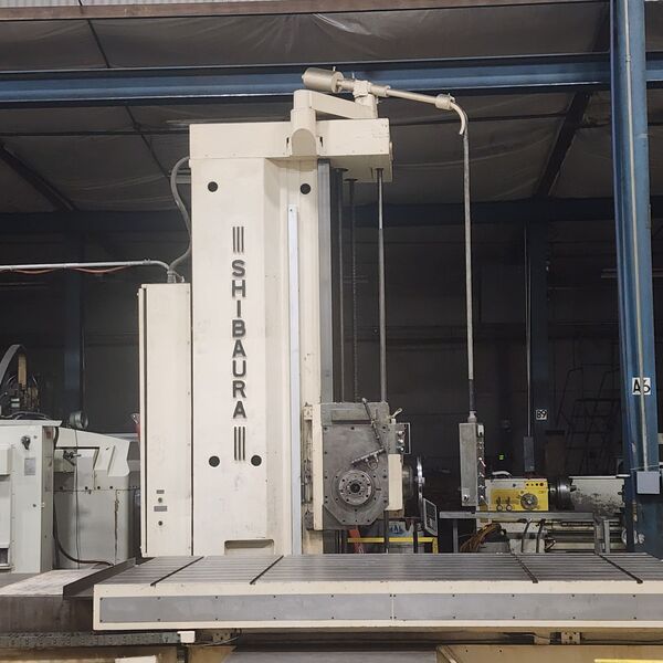 5.1" Toshiba #BFT-13C-W3, horizontal boring mill table type, 35.4" spindle travel, power draw bar, Newall - Image 5