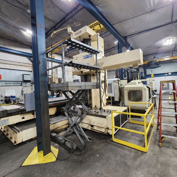 5.1" Toshiba #BFT-13C-W3, horizontal boring mill table type, 35.4" spindle travel, power draw bar, Newall - Image 8