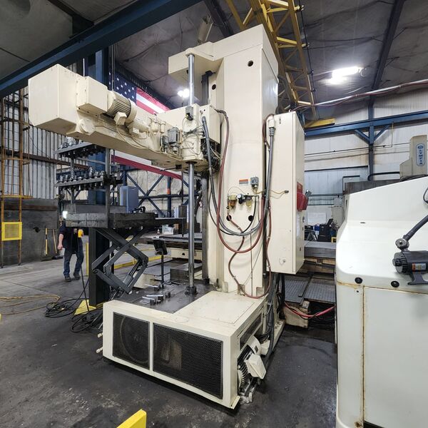 5.1" Toshiba #BFT-13C-W3, horizontal boring mill table type, 35.4" spindle travel, power draw bar, Newall - Image 9