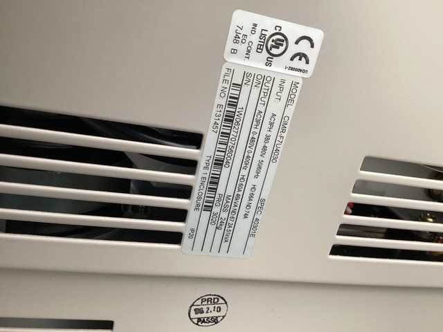 30 HP Yaskawa, CIMR-F7U4030, VFD, AC drive, 66 amp, 480 Volts - Image 4