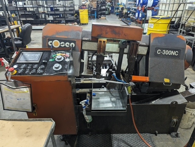 11.8" x 13.4" Cosen #C-300NC, programmabled automatic mass production horizontal band saw, 2005 - Image 1