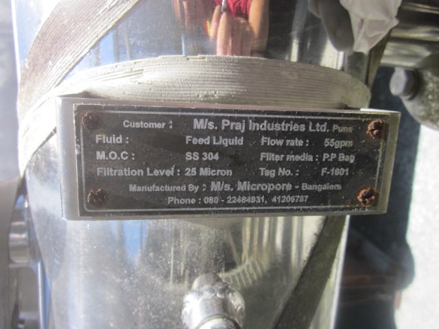 75 Gpm Micropore Vertical Bag Filter Unused - Image 3