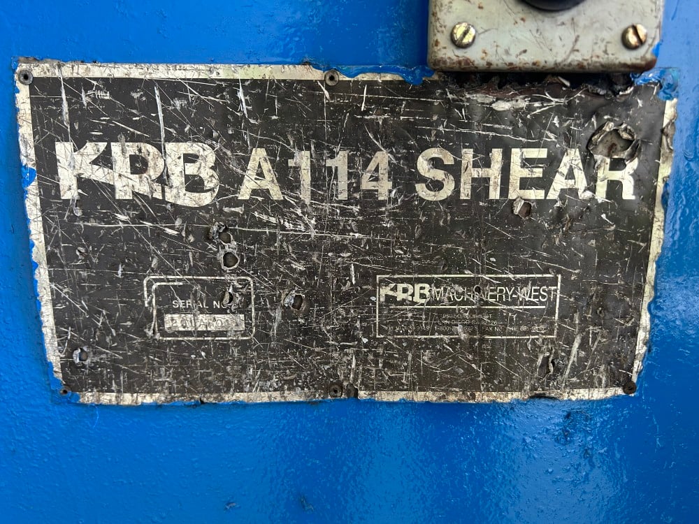 KRB #A114, shear, 15 HP - Image 5