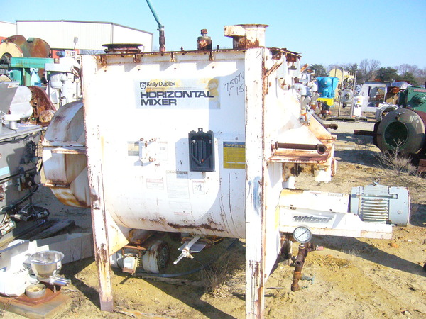 40 cu.ft. Kelly #W-DB10, Jacketed Paddle Blender, Carbon Steel, 42" diameter x 50" L Size, 6" Center Bottom - Image 4