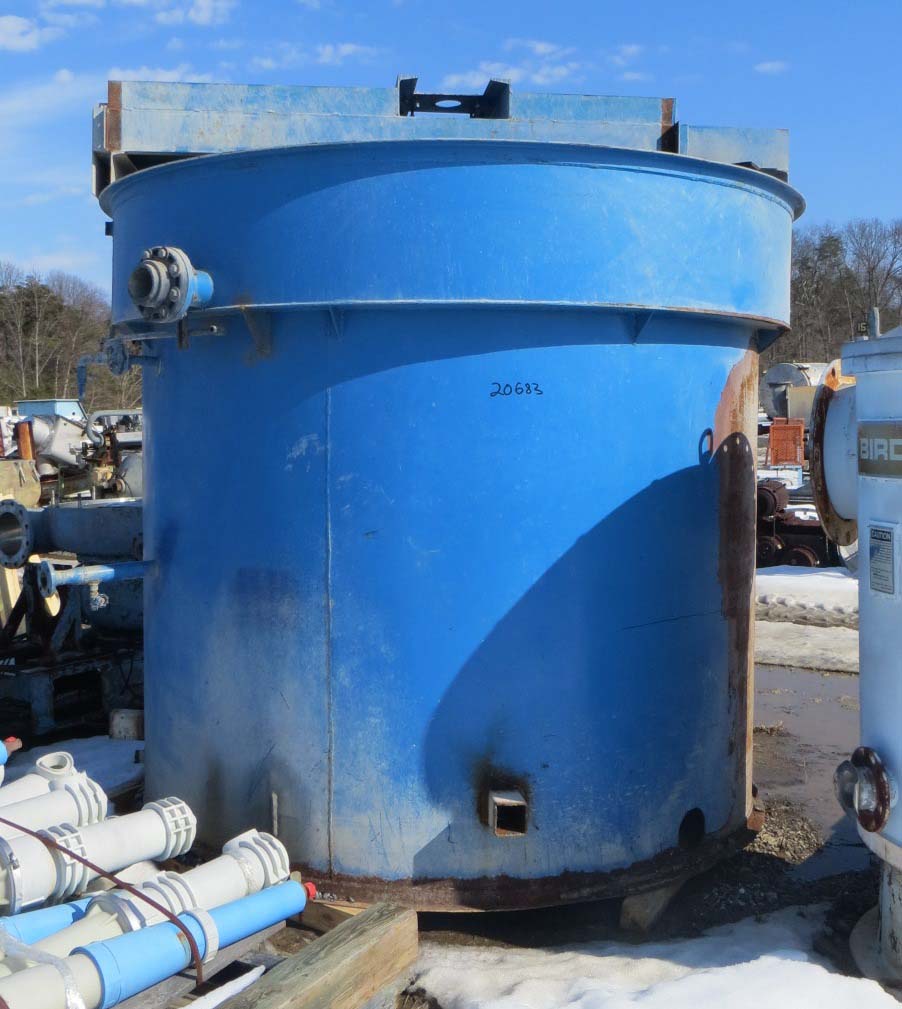 Carbon Steel DAF Tank, Open Top, Flat Bottom, 1500 gallon capacity, 90" diameter x 80" straight side - Image 2