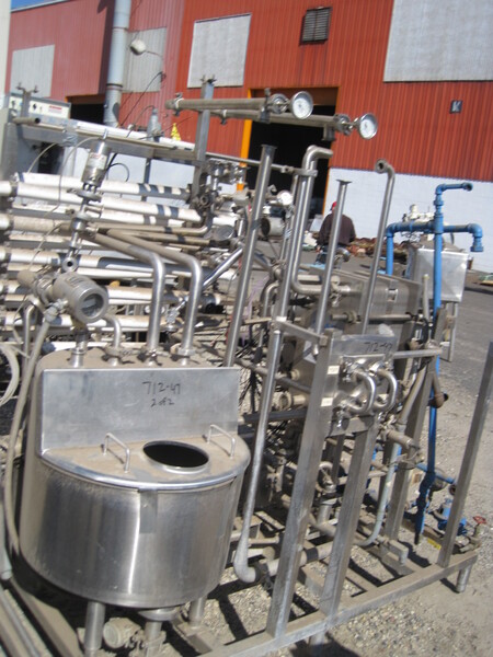 APV, Pasteurizer, On Unitized Base, w/Heat Exchanger, Pumps, Tank and Retention Tube, 75 psi @ 350°F Jacket - Image 5