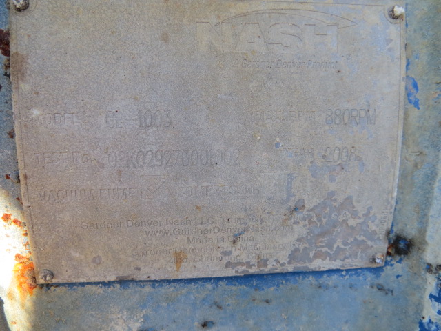 1000 CFM, Nash #CL1003, Liquid Ring Vacuum Pump, 2008 - Image 6