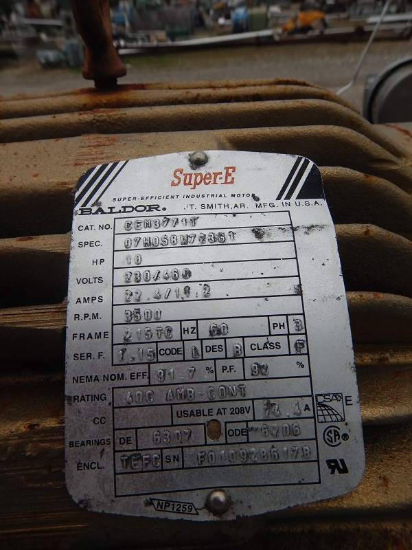 110 CFM, Rietschle, Vacuum Pump, 10 HP, 3500 RPM, 230/460 V - Image 5