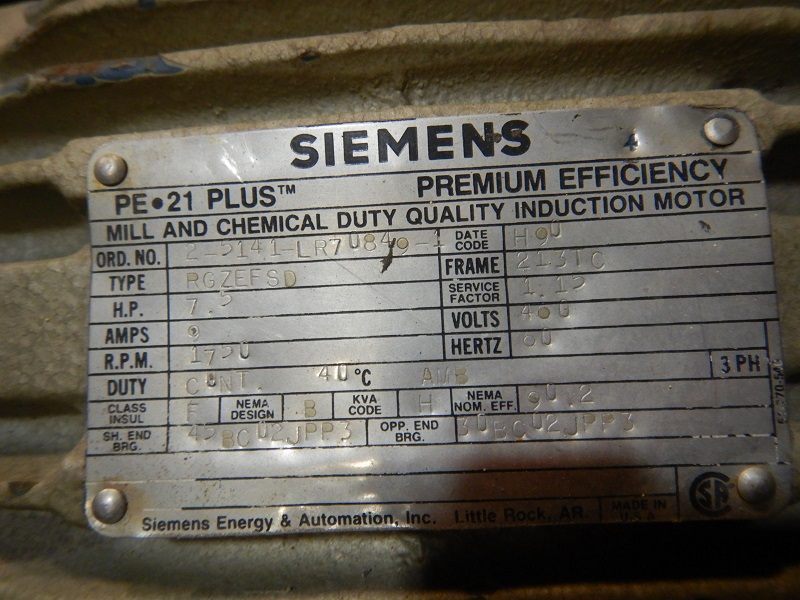 117 CFM, Busch #RA-0160-B032-1001, Vacuum Pump, 7.5 HP, 1750 RPM, 460 V - Image 6
