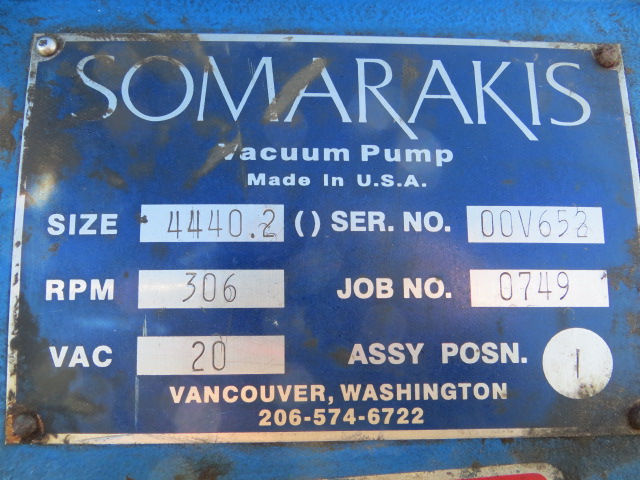 4000 CFM, Somarakis #4440.2, Vacuum Pump, 306 RPM - Image 4