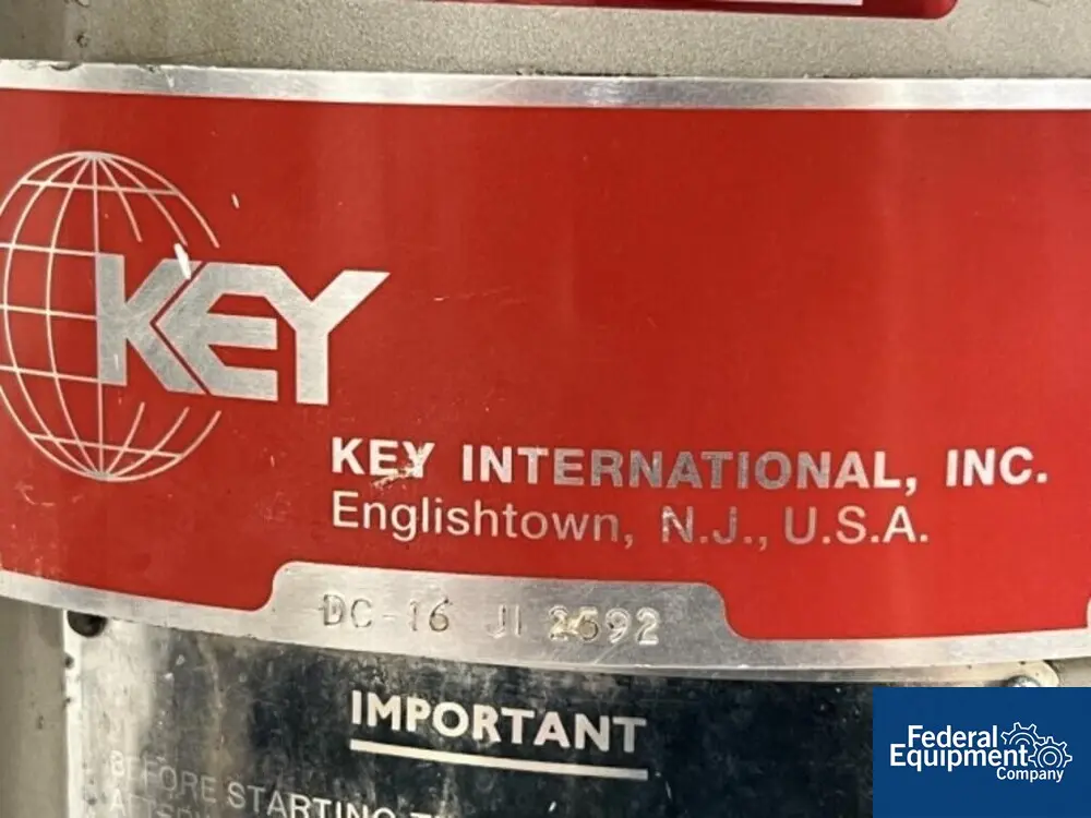 Key International #DC-16, Rotary Tablet Press, 16 Station, keyed upper guides, feed frame & hopper - Image 2