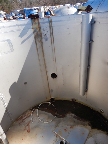 1700 gallon Stainless Steel Mix Tank, 88" diameter x 6' Straight Side, Agitator, No Drive - Image 10