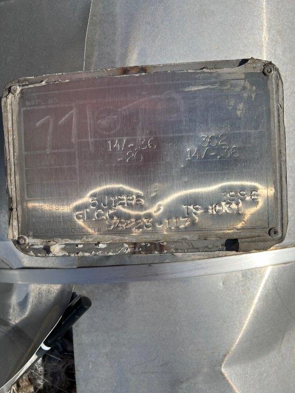 100 gallon Addison Fabricators Inc., Stainless Steel Tank, 24" diameter x 60" Straight Side, Flat Top, Dish - Image 4