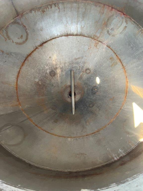 130 gallon Stainless Steel Tank, 40" diameter x 24" Straight Side, Flat Top, Cone Bottom - Image 3