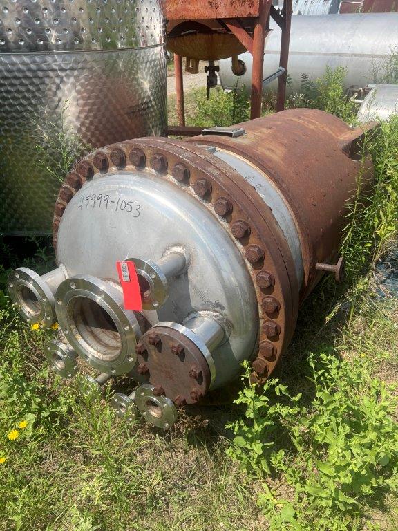 180 gallon Stainless Steel Jacketed Pressure Tank, 32" diameter x 52" Straight Side, 150 psi @ 500°F - Image 1