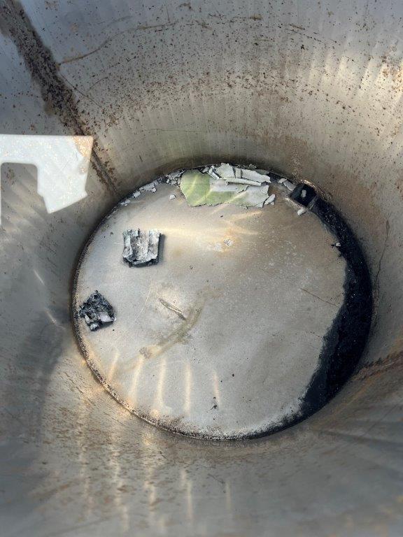 210 gallon Rohn & Haas, Stainless Steel Tank, 36" diameter x 48" Straight Side, Flat Top and Bottom, 1995 - Image 5