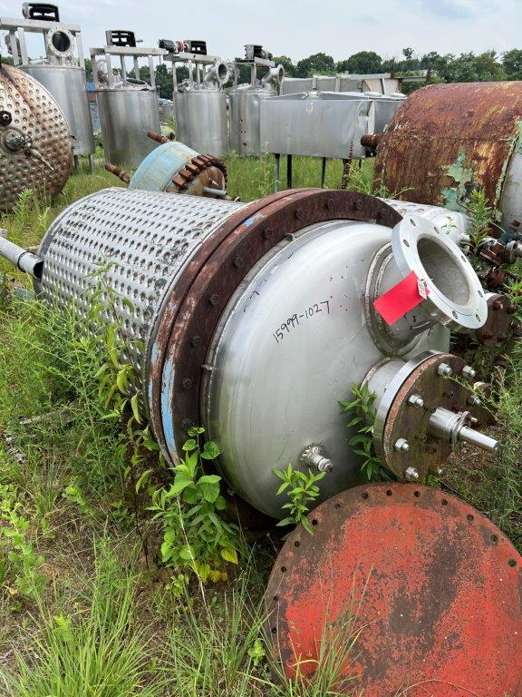 250 gallon Stainless Steel Jacketed Tank, 36" diameter x 60" Straight Side - Image 1