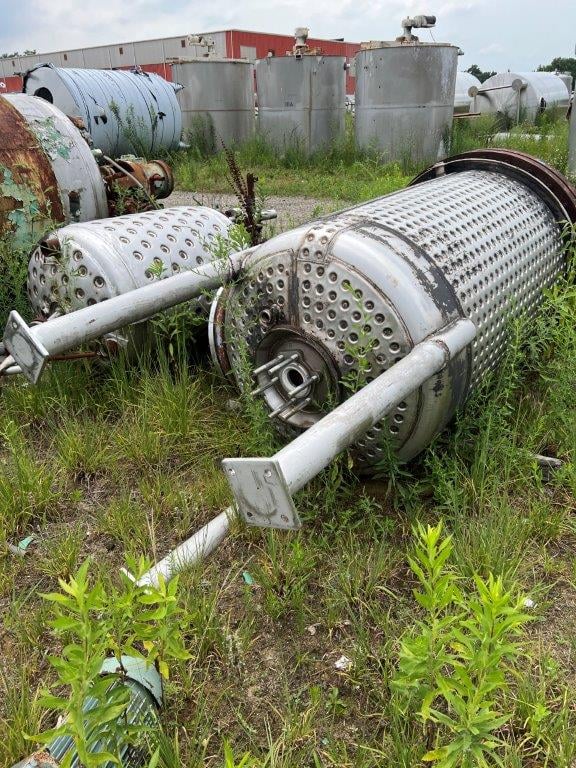 250 gallon Stainless Steel Jacketed Tank, 36" diameter x 60" Straight Side - Image 2