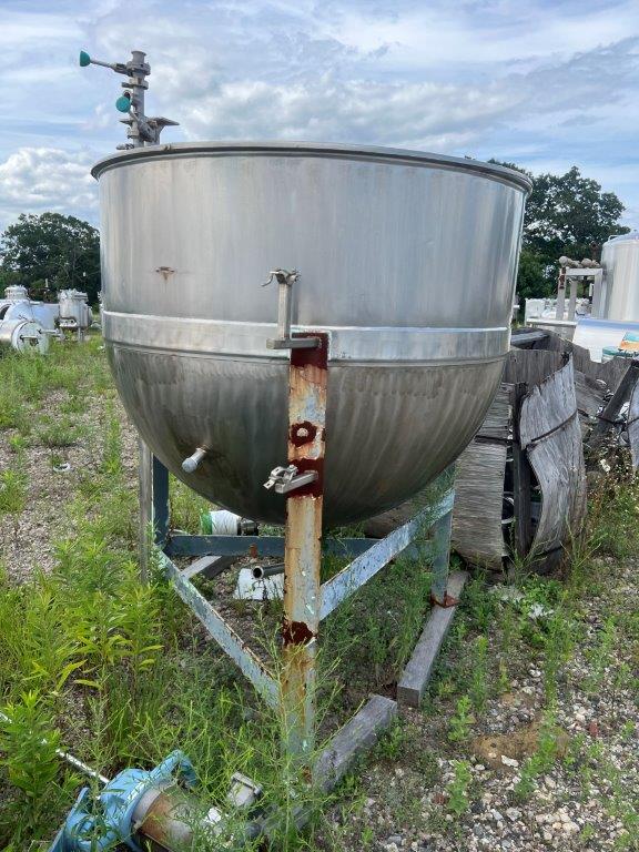 400 gallon Lee, Inc., Stainless Steel Kettle, 60" diameter x 22" Straight Side, 30" Half-Sphere, 40 psi @ - Image 3
