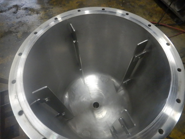 50 gallon American Alloy, Stainless Steel Mix Tank, 24" diameter x 24" Straight Side, 1 HP Lightnin Agitator - Image 4