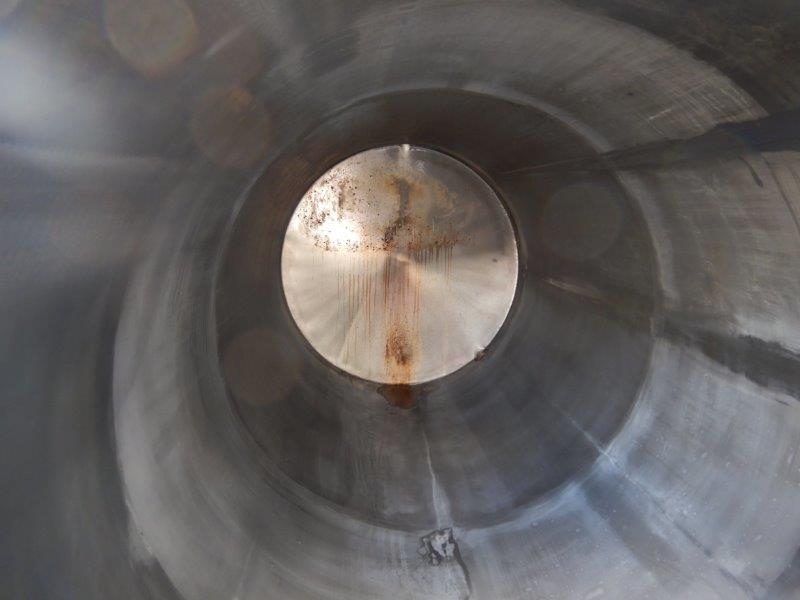500 gallon Stainless Steel Vertical Tank, 43" Diameter x 86" Straight Side, Dish Top and Bottom - Image 3