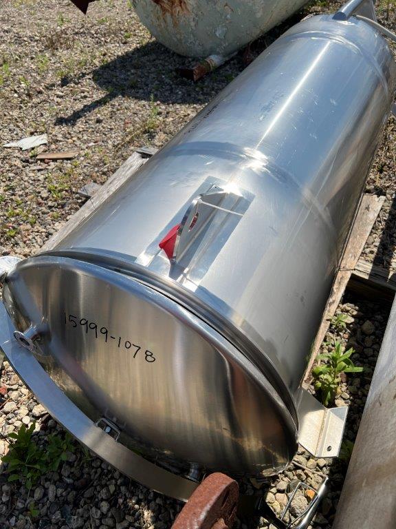 90 gallon GMW Inc., Stainless Steel Pressure Vessel, Vertical, 20" diameter x 64" Straight Side, 30 psi @ - Image 2