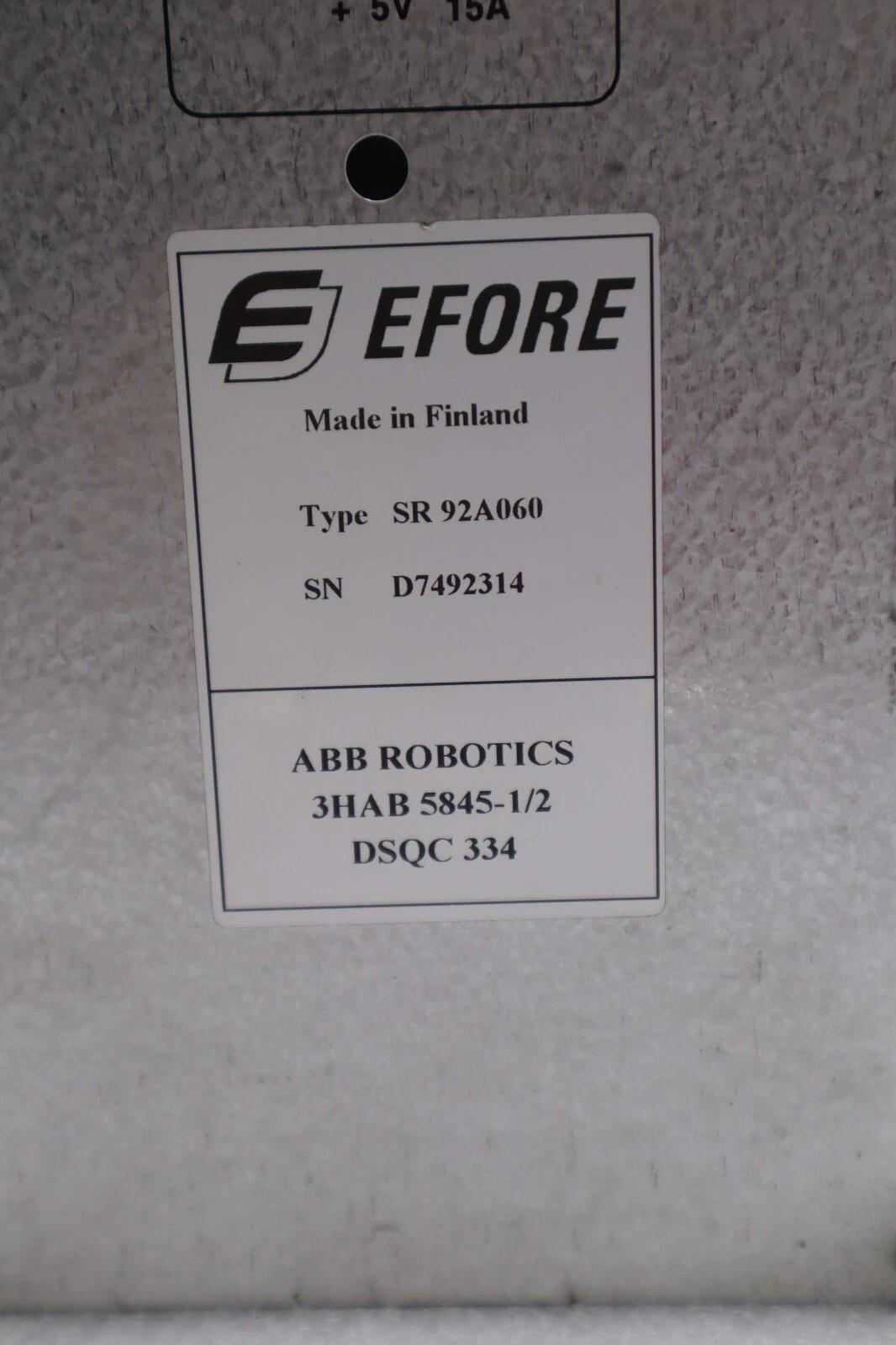 Efore ABB SR92A060 Power Supply Module 3HAB 5845-1/2 STOCK 3189 - Image 2