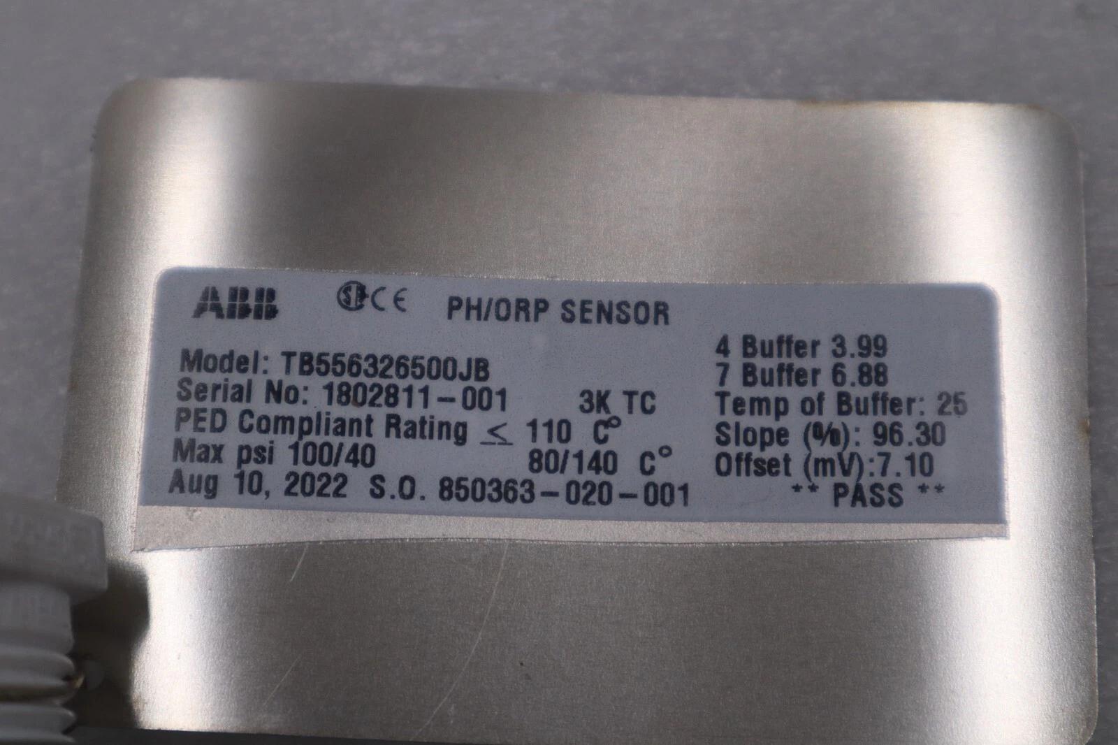 Abb tb556326500jb ph/orp sensor new unit stock g498a - Image 2