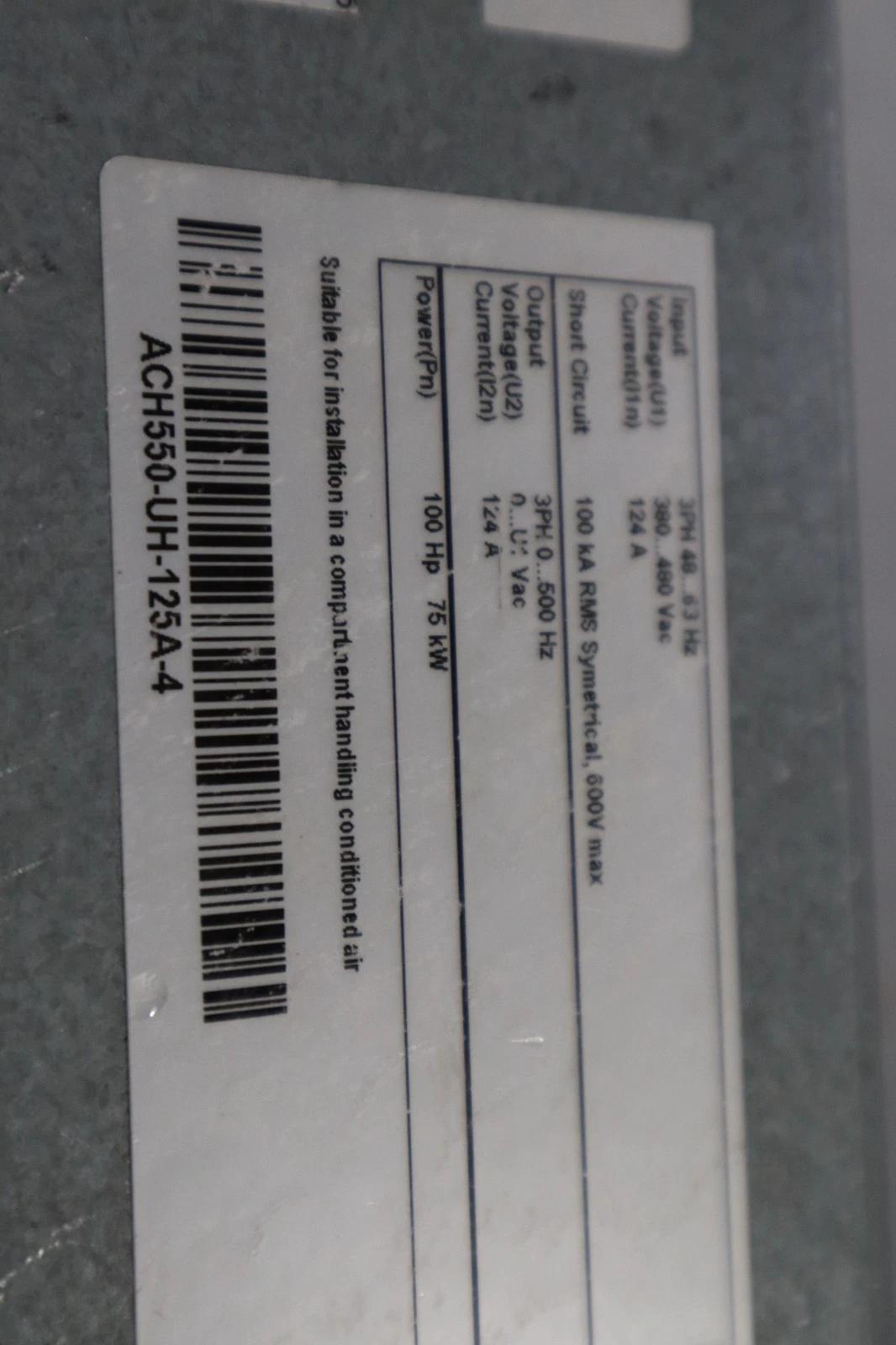 Abb ach550-uh-125a-4 ac drive 550 series 3 phase 380-480 v ac stock s686 - Image 8