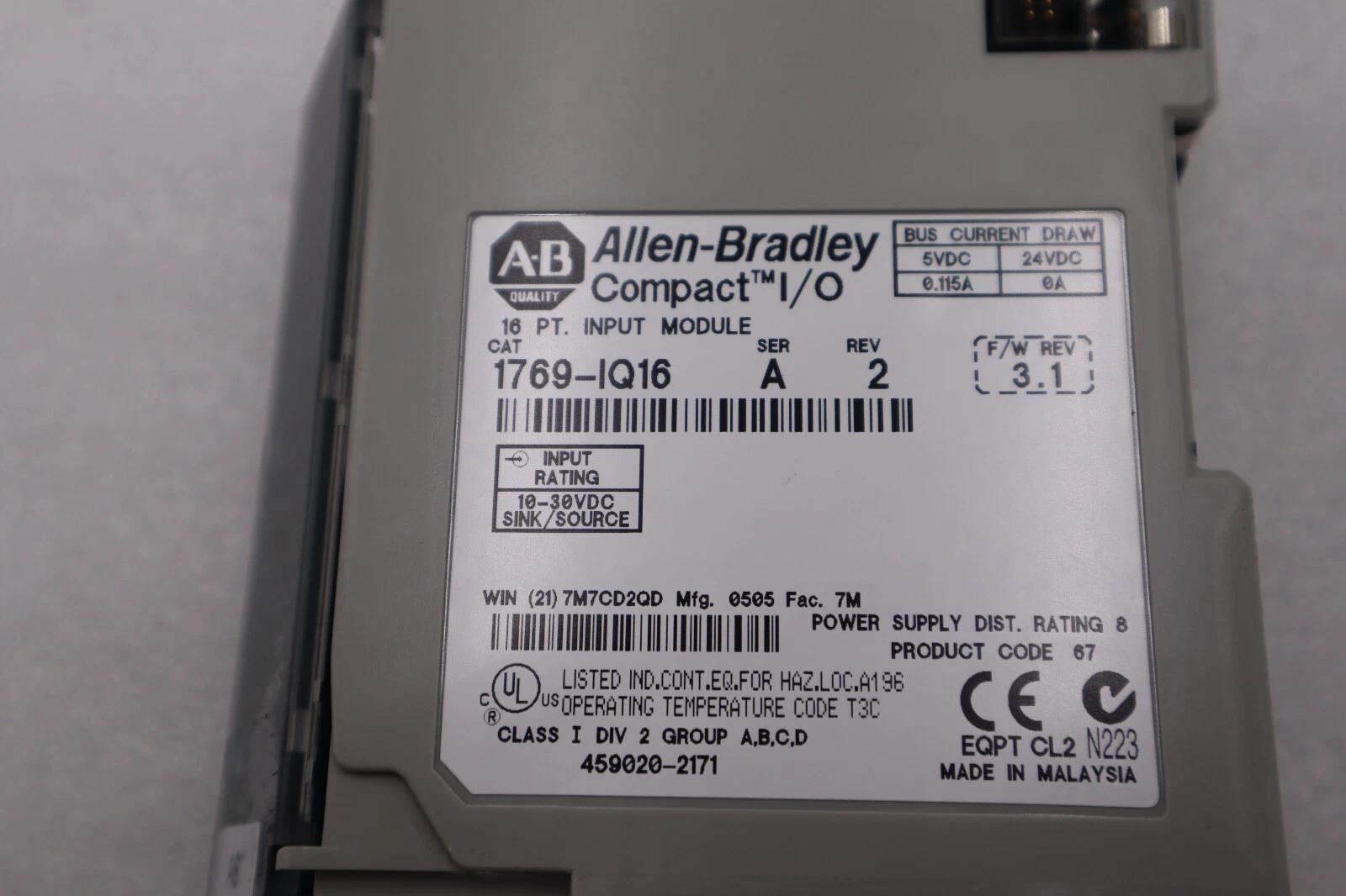 Allen-bradley 1769-iq16 series a input module 2014 stock #l-313c - Image 1