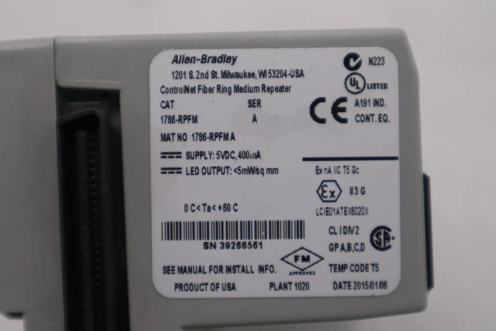 Allen-Bradley Bradley 1786-RPFM ControlNet Communication Fiber Module STOCK L-546 - Image 2