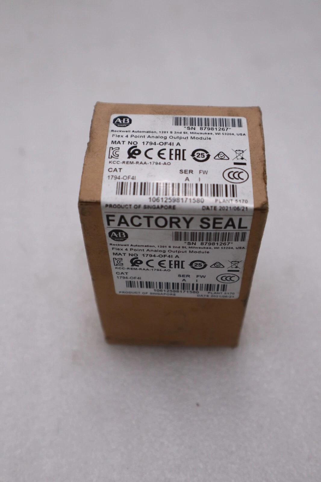 New Sealed Allen-Bradley Bradley 1794-OF4I Ser A Flex 4 Point Analog Output STOCK H254A - Image 2