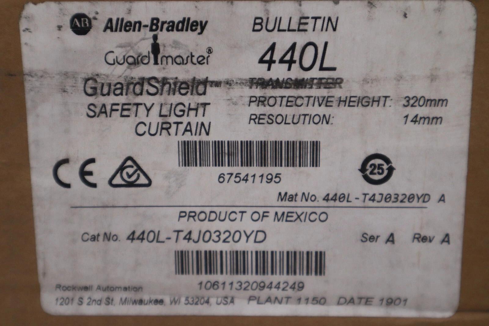 NEW Allen-Bradley Bradley 440L-T4J0320YD Bulletin Safety Light Curtain STOCK H191 - Image 4