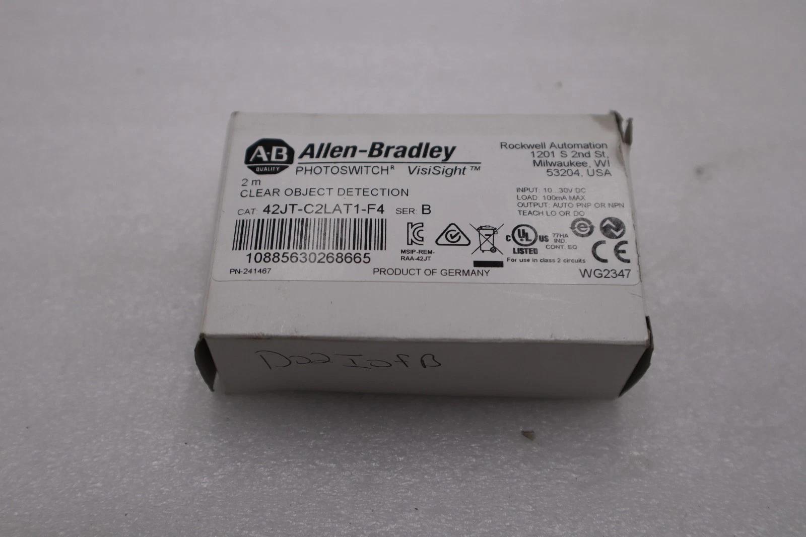 Allen-Bradley Bradley 42JT-C2LAT1-F4 Photoelectric Sensor Clear Object Detect #H1230A - Image 4